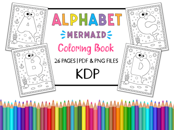 Download KDP Alphabet Mermaid Coloring Book - Coloring book Collection