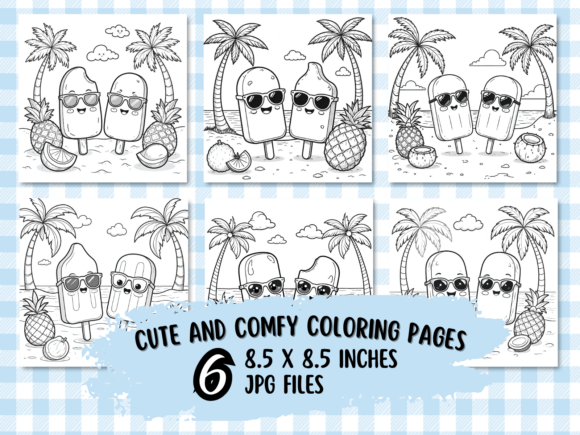 Download Kawaii Beach Treats Coloring Fun - Beach Collection