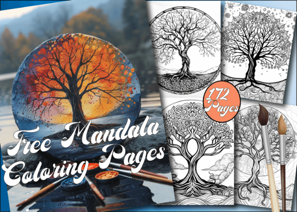Download Tree Mandala Coloring Book for Adult - Coloring book Collection