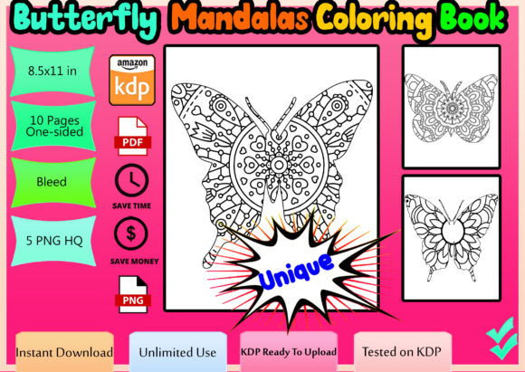 Download Butterfly Mandala Coloring Book - Coloring book Collection