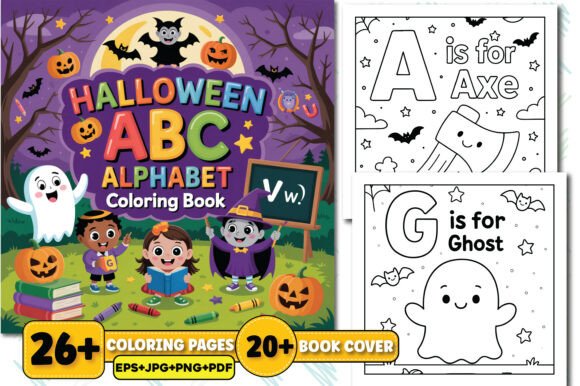 Download Halloween ABC Alphabet Coloring Book - Coloring book Collection