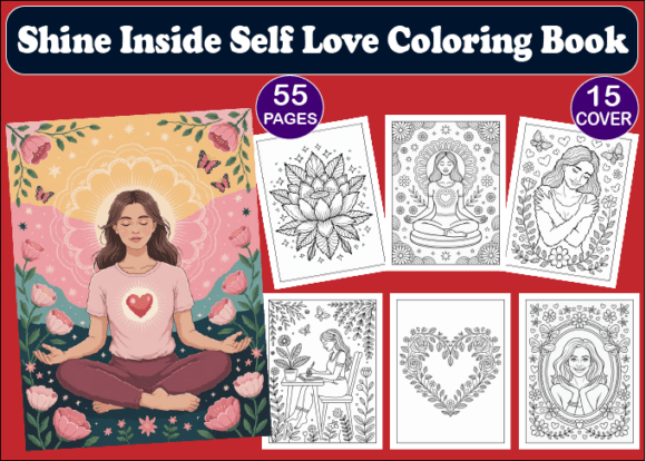 Download 55 Shine Inside Self Love Coloring Book - Coloring book Collection
