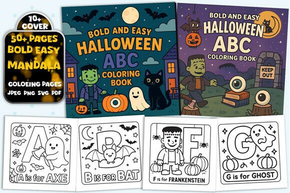 Download Halloween ABC Alphabet Coloring Book - Coloring book Collection