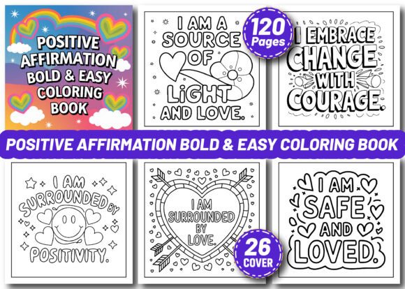 Download Positive Affirmation Coloring Book KDP - Coloring book Collection