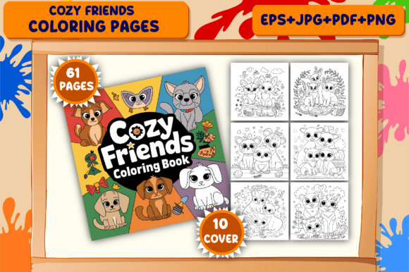 Download Cozy Friends Coloring Pages for Adults - Cozy Collection