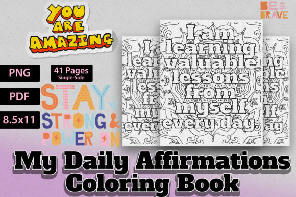 Download Affirmations Adult Coloring Book - Coloring book Collection