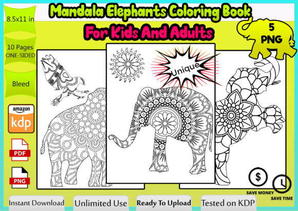 Download Mandala Elephant Coloring Book - Coloring book Collection