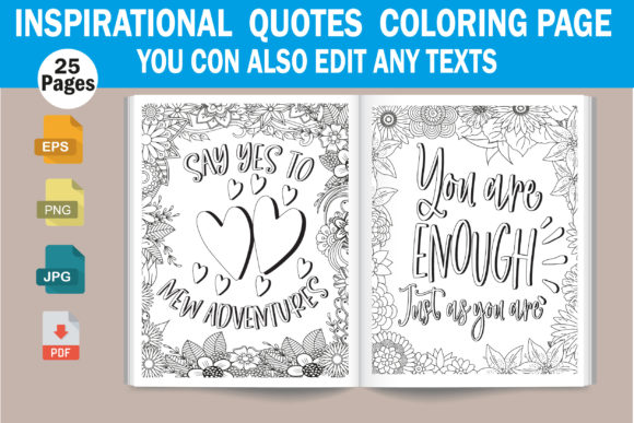 Download Inspirational Quotes Coloring Book Pages - Coloring book Collection