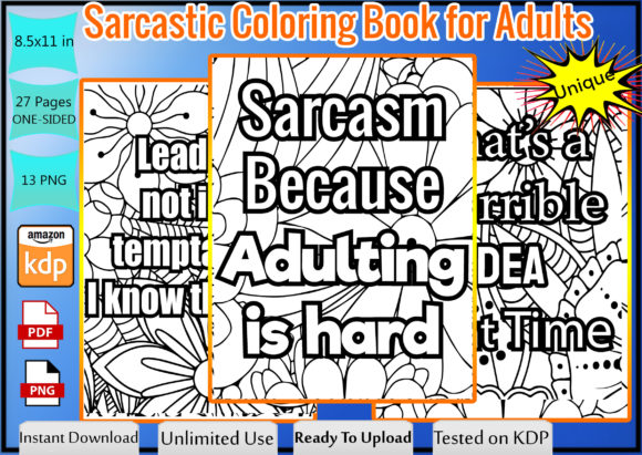 Download Sarcastic Coloring Book for Adults VOL 2 - Coloring book Collection