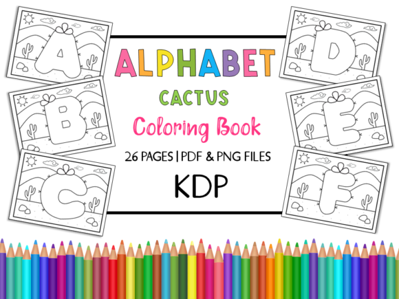 Download KDP Alphabet Cactus Coloring Book - Coloring book Collection