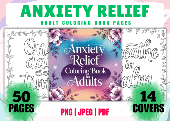 Download Anxiety Relief Typography Coloring Book - Coloring book Collection