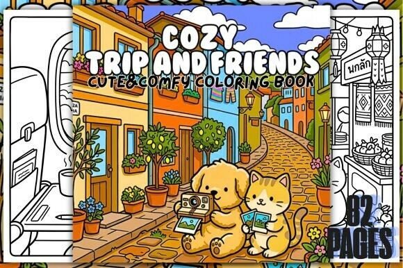 Download Cozy Trip and Friends Coloring Book - Premium Resources