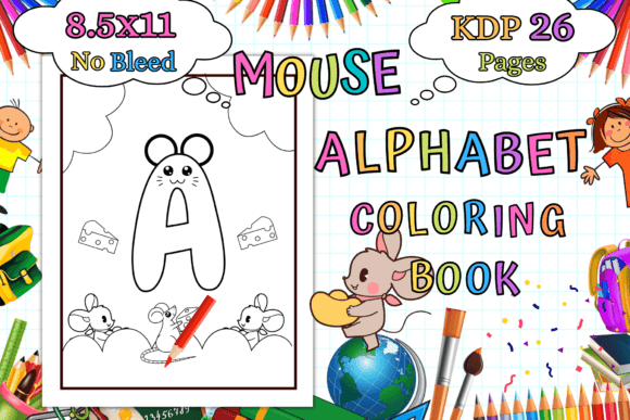 Download KDP Alphabet Mouse Coloring Book &amp; Pages - Coloring book Collection