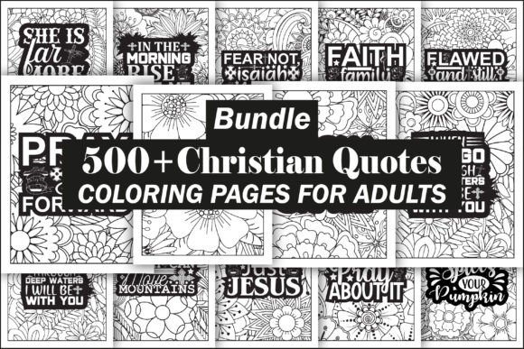 Download Christian Quotes Coloring Book Bundle - Coloring book Collection