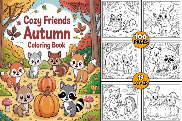 Download Cozy Friends Autumn Coloring Book - Cozy Collection