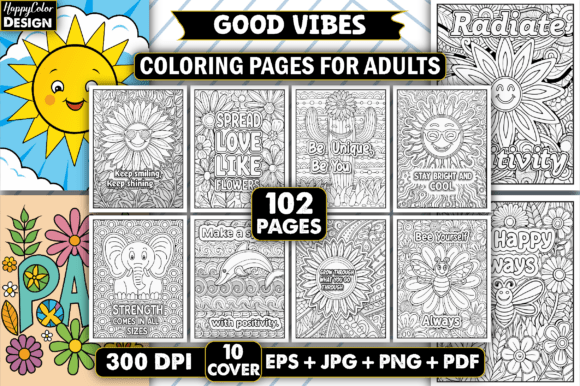 Download Good Vibes Coloring Book for Adults - Coloring book Collection