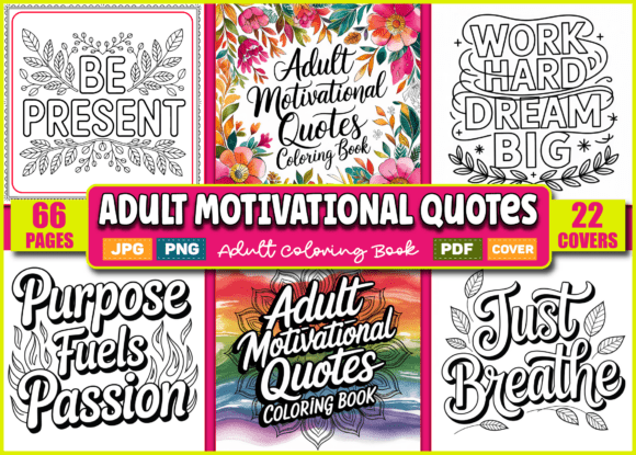 Download Adult Motivational Quotes Coloring Book - Coloring book Collection