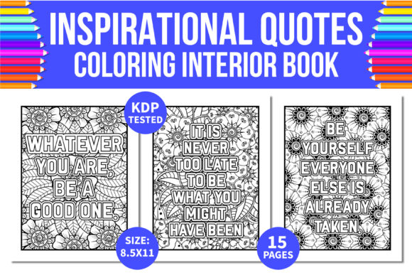 Download Inspirational Quotes Coloring Book Vol.1 - Coloring book Collection