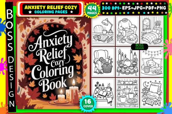 Download Anxiety Relief Cozy Coloring Pages - Cozy Collection