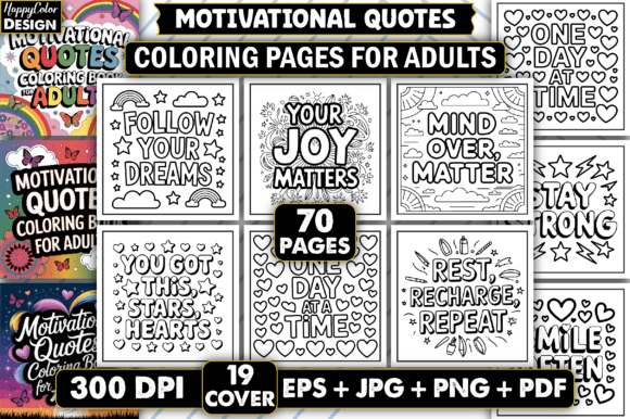 Download Adult- Motivational Quotes Coloring Book - Coloring book Collection