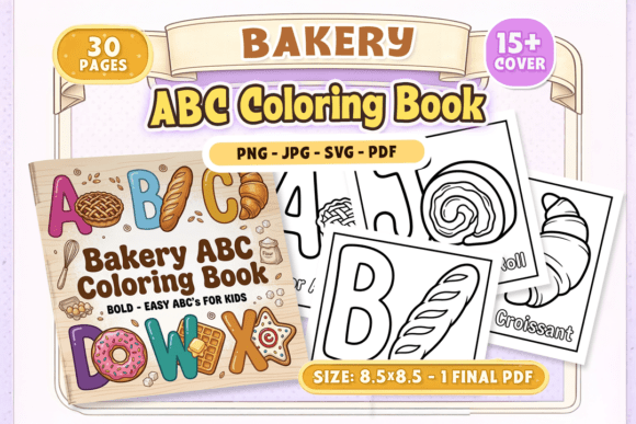 Download Bakery ABC Coloring Book - Coloring book Collection
