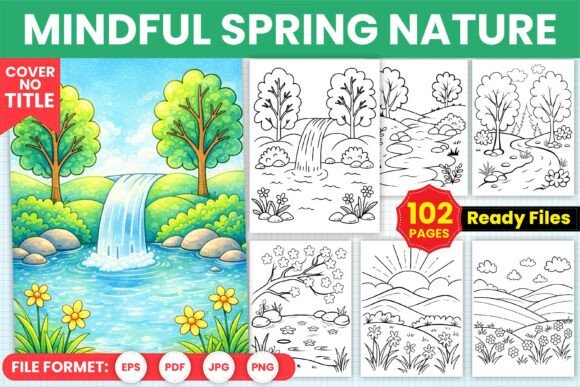 Download Mindful Spring Nature Coloring Book Page - Coloring book Collection