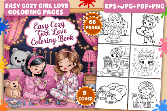 Download Easy Cozy Girl Love Coloring Pages - Cozy Collection