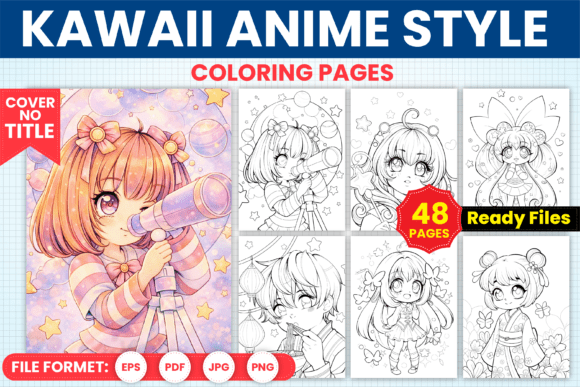 Download Kawaii Anime Style Coloring Book Pages - Coloring book Collection
