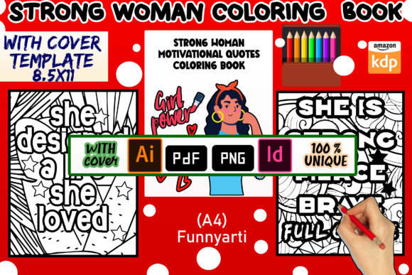 Download Strong Woman Coloring Book for Kdp - Coloring book Collection
