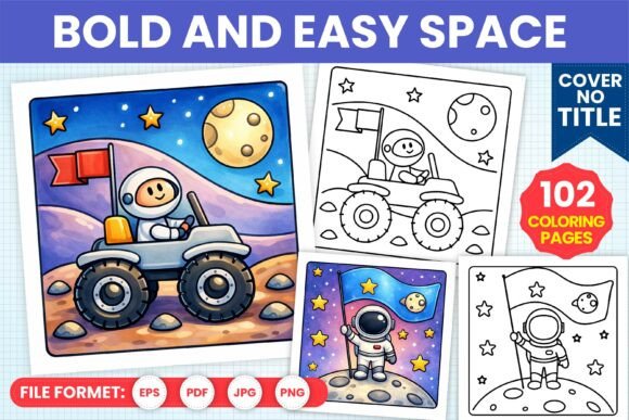 Download Bold and Easy Space Coloring Book Pages - Coloring book Collection