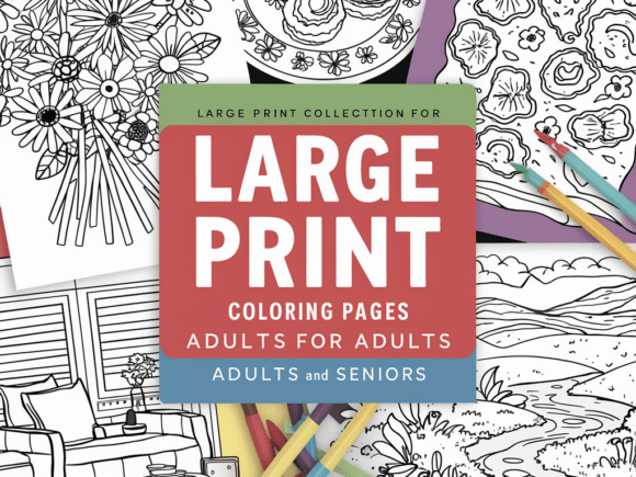 Download Bold and Easy Large Print Coloring Book - Coloring book Collection