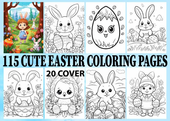 Download 115 Cute Easter Coloring Book Pages Kids - Coloring book Collection