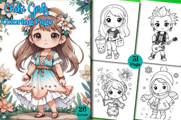 Download Chibi Girls Coloring Book - Coloring book Collection