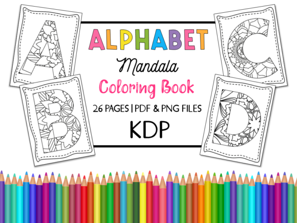 Download KDP Alphabet Mandala Coloring Book - Coloring book Collection