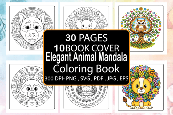 Download Elegant Animal Mandala Coloring Book - Coloring book Collection