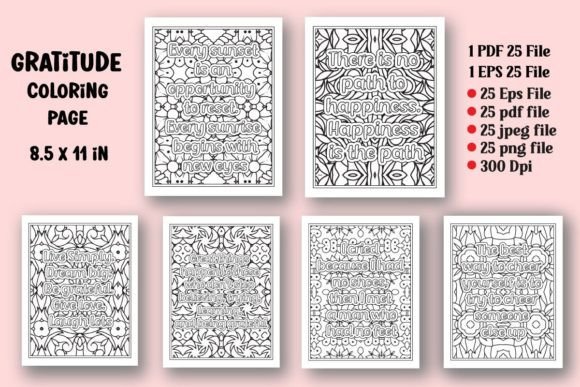 Download Gratitude Quotes Coloring Book - Coloring book Collection