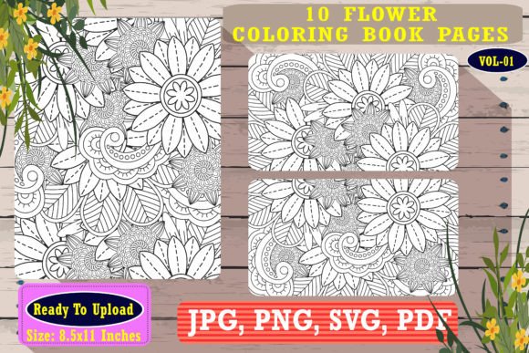 Download Flower Coloring Book Page for Adults - Coloring book Collection