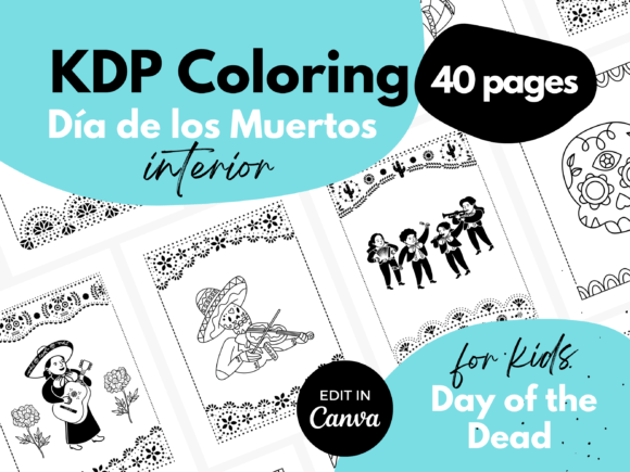 Download Día De Los Muertos Coloring Book ♥ Canva - Coloring book Collection