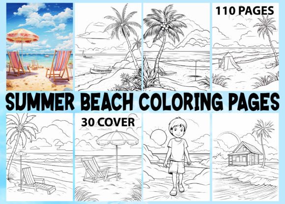 Download 110 Summer Beach Coloring Pages for Kids - Beach Collection