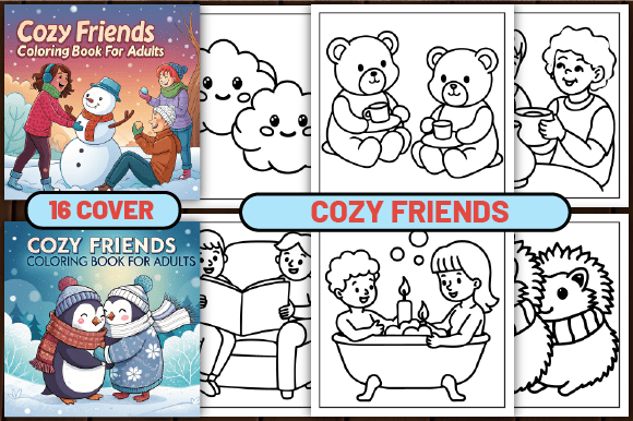 Download 64 Cozy Friends Coloring Pages for Adult - Cozy Collection