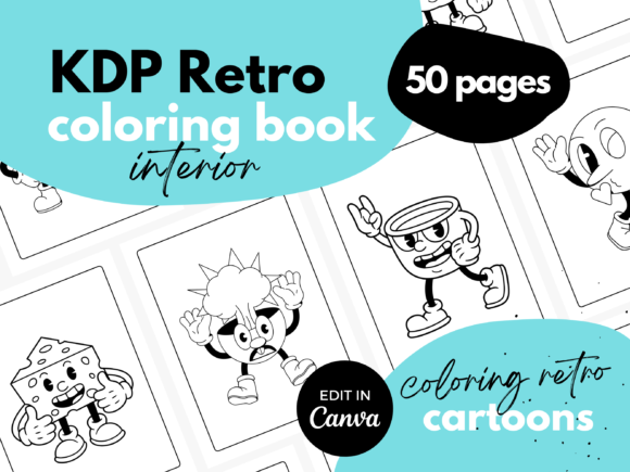 Download Retro Cartoon Coloring Book ♥ Canva - Coloring book Collection