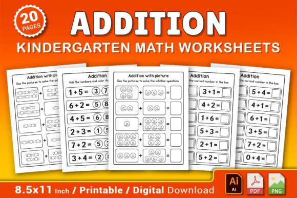 Download Addition Kindergarten Math Worksheets - Addition Collection