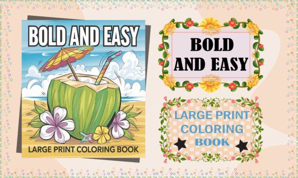 Download Bold and Easy Large Print Coloring Book - Coloring book Collection