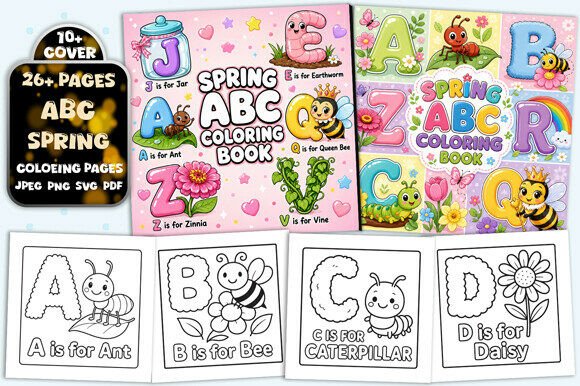 Download ABC Spring Coloring Book for Kids - Coloring book Collection