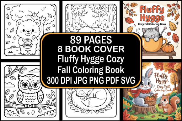 Download Fluffy Hygge Cozy Fall Coloring Book - Cozy Collection