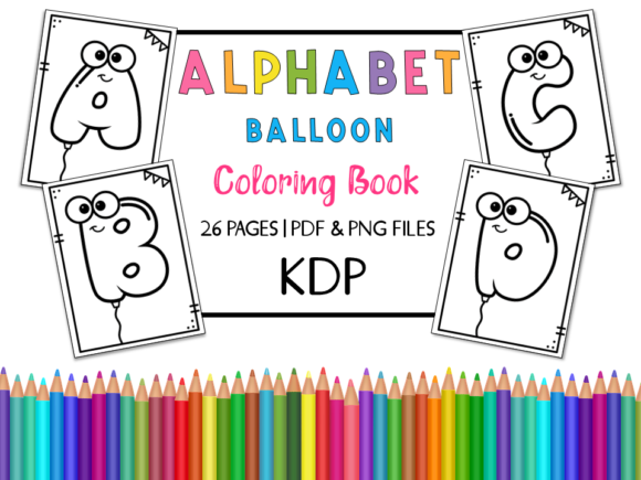Download KDP Alphabet Balloon Coloring Book - Coloring book Collection