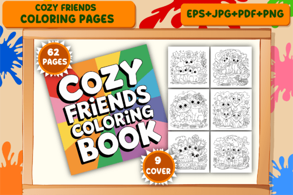 Download Cozy Friends Coloring Pages for Adults - Cozy Collection