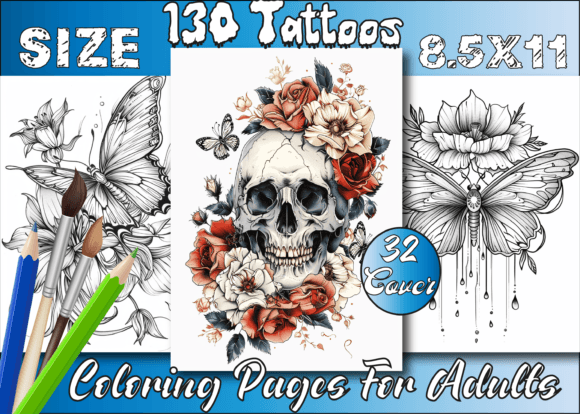 Download Tattoos Coloring Book for Adults - Coloring book Collection