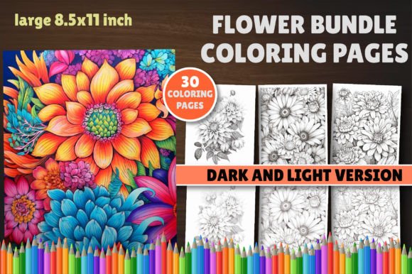 Download Flower Bundle Coloring Book - Coloring book Collection