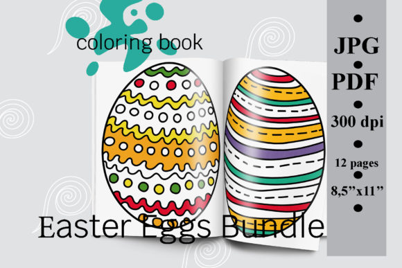 Download Easter Eggs Bundle Coloring Book - Coloring book Collection